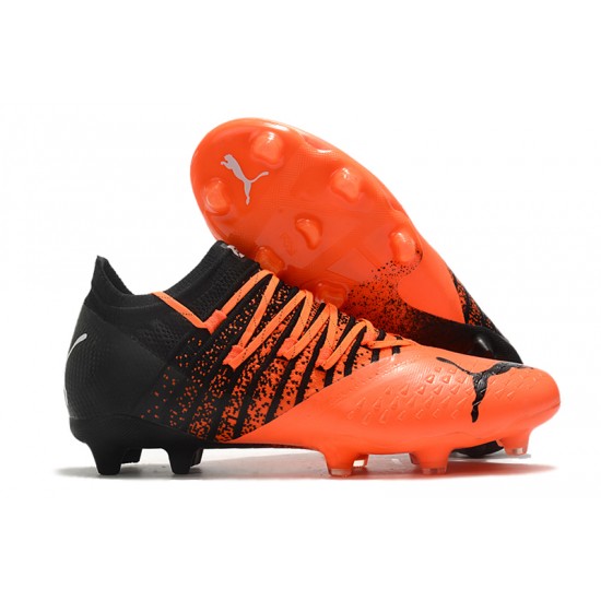 Puma Future Z 1.3 FG Low-Top Black Orange For Women And Men Soccer Cleats 