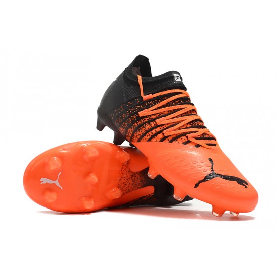 Puma Future Z 1.3 FG Low-Top Black Orange For Women And Men Soccer Cleats 