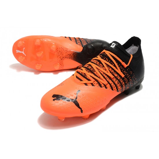 Puma Future Z 1.3 FG Low-Top Black Orange For Women And Men Soccer Cleats 