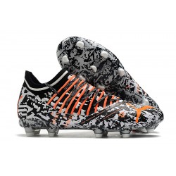 Puma Future Z 1.3 FG Low-Top White Black And Orange For Men Soccer Cleats 