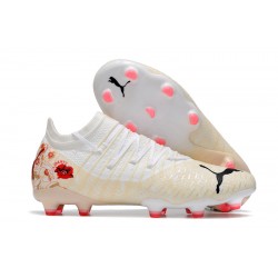 Puma Future Z 1.3 Instinct FG Low-Top Beige Pink White For Women And Men Soccer Cleats 