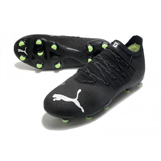 Puma Future Z 1.3 Instinct FG Low-Top Black Green For Men Soccer Cleats 