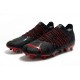 Puma Future Z 1.3 Instinct FG Low-Top Black Red For Men Soccer Cleats 