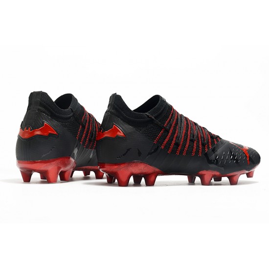 Puma Future Z 1.3 Instinct FG Low-Top Black Red For Men Soccer Cleats 