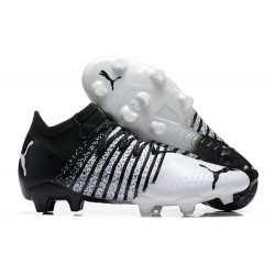 Puma Future Z 1.3 Instinct FG Low-Top Black White For Men Soccer Cleats 