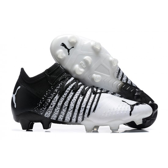 Puma Future Z 1.3 Instinct FG Low-Top Black White For Men Soccer Cleats 