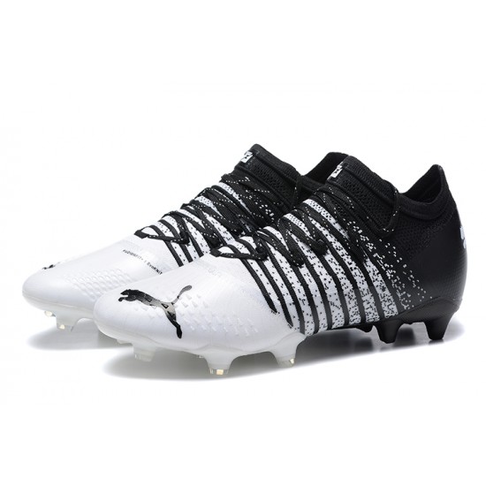 Puma Future Z 1.3 Instinct FG Low-Top Black White For Men Soccer Cleats 