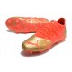 Puma Future Z 1.3 Instinct FG Low-Top Gold Red For Women And Men Soccer Cleats 