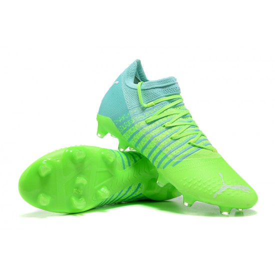 Puma Future Z 1.3 Instinct FG Low-Top Turqoise Green For Men Soccer Cleats 