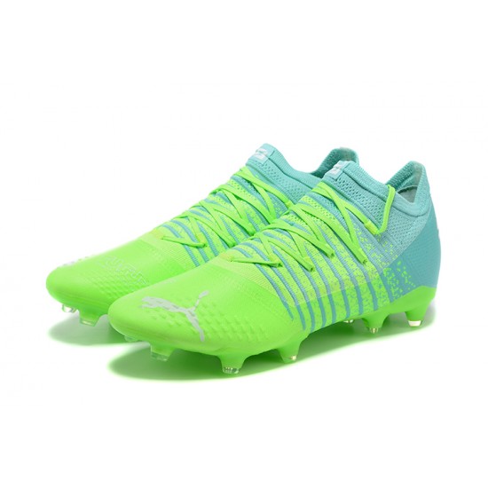 Puma Future Z 1.3 Instinct FG Low-Top Turqoise Green For Men Soccer Cleats 