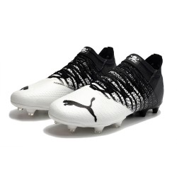 Puma Future Z 1.3 Instinct FG Low-Top White Black For Men Soccer Cleats 