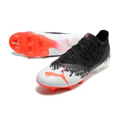 Puma Future Z 1.3 Instinct FG Low-Top White Black Red For Women And Men Soccer Cleats 