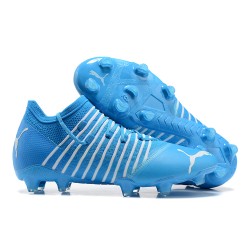 Puma Future Z 1.3 Instinct FG Low-Top White Blue For Men Soccer Cleats 