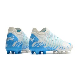 Puma Future Z 1.3 Instinct FG Low-Top White Blue For Women And Men Soccer Cleats 