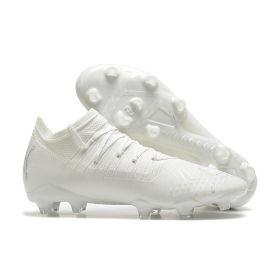 Puma Future Z 1.3 Instinct FG Low-Top White For Men Soccer Cleats 