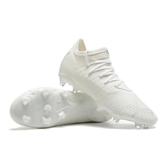 Puma Future Z 1.3 Instinct FG Low-Top White For Men Soccer Cleats 