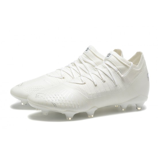 Puma Future Z 1.3 Instinct FG Low-Top White For Men Soccer Cleats 