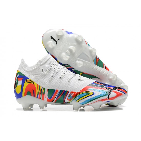 Puma Future Z 1.3 Instinct FG Low-Top White Multi For Men Soccer Cleats 