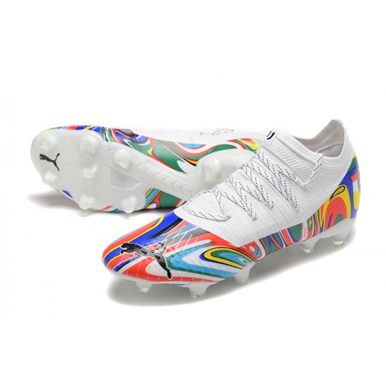 Puma Future Z 1.3 Instinct FG Low-Top White Multi For Men Soccer Cleats 