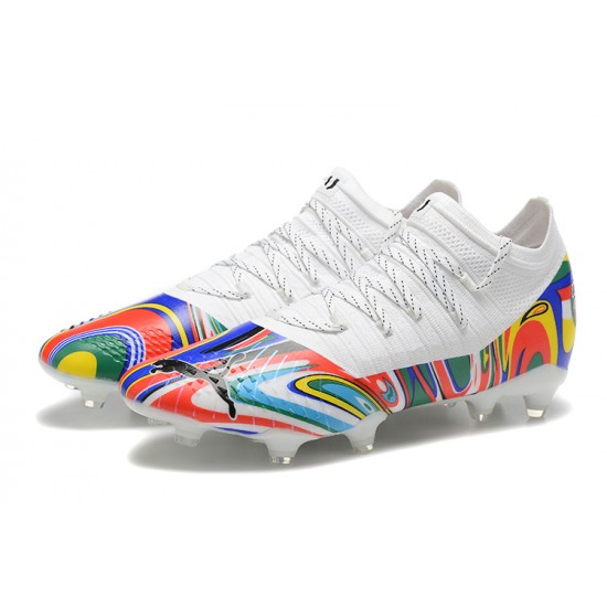 Puma Future Z 1.3 Instinct FG Low-Top White Multi For Men Soccer Cleats 