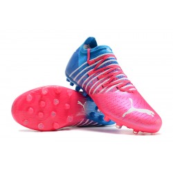 Puma Future Z 1.3 Instinct MG Low-Top Pink Blue For Women And Men Soccer Cleats 