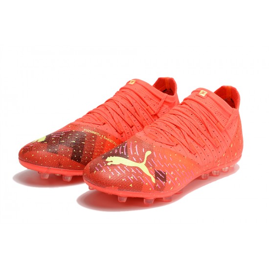 Puma Future Z 1.3 Instinct MG Low-Top Red Gold For Women And Men Soccer Cleats 