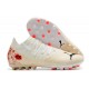 Puma Future Z 1.3 Instinct MG Low-Top White Beige Red For Men Soccer Cleats 