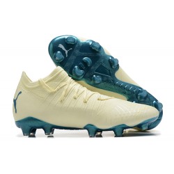 Puma Future Z 1.3 Instinct TF Low-Top Beige Turqoise For Men Soccer Cleats 