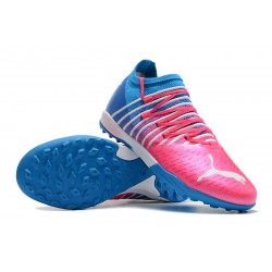 Puma Future Z 1.3 Instinct TF Low-Top Blue Pink For Men Soccer Cleats 