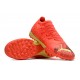 Puma Future Z 1.3 Instinct TF Low-Top Red Gold For Men Soccer Cleats 