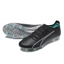 Puma Ultra Ultimate FG Low-Top Black Blue For Men Soccer Cleats 