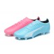 Puma Ultra Ultimate FG Low-Top Blue Pink For Men Soccer Cleats 