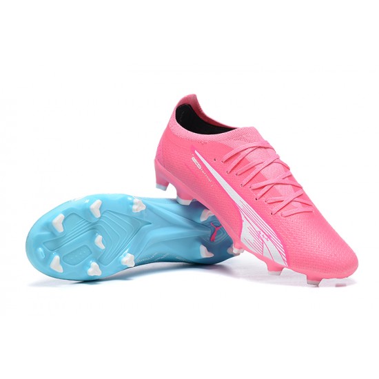 Puma Ultra Ultimate FG Low-Top Blue Pink For Men Soccer Cleats 