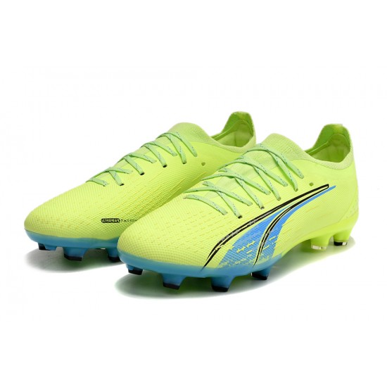 Puma Ultra Ultimate FG Low-Top Green Turqoise For Men Soccer Cleats 