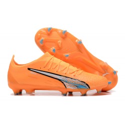 Puma Ultra Ultimate FG Low-Top Orange Blue For Men Soccer Cleats 