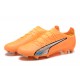 Puma Ultra Ultimate FG Low-Top Orange Blue For Men Soccer Cleats 