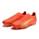 Puma Ultra Ultimate FG Low-Top Red Gold For Men Soccer Cleats 