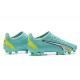 Puma Ultra Ultimate FG Low-Top Turqoise Yellow For Men Soccer Cleats 