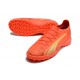 Puma Ultra Ultimate TF Low-Top Red Gold For Men Soccer Cleats 